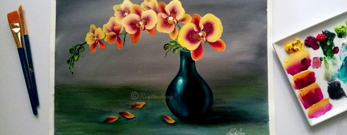 Beginner Acrylic Flower Painting Tutorial Inspired - Beginners Acrylic Painting Abstract Flowers In A Vase